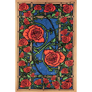 3D Rose Window Tapestry by Sunshine Joy